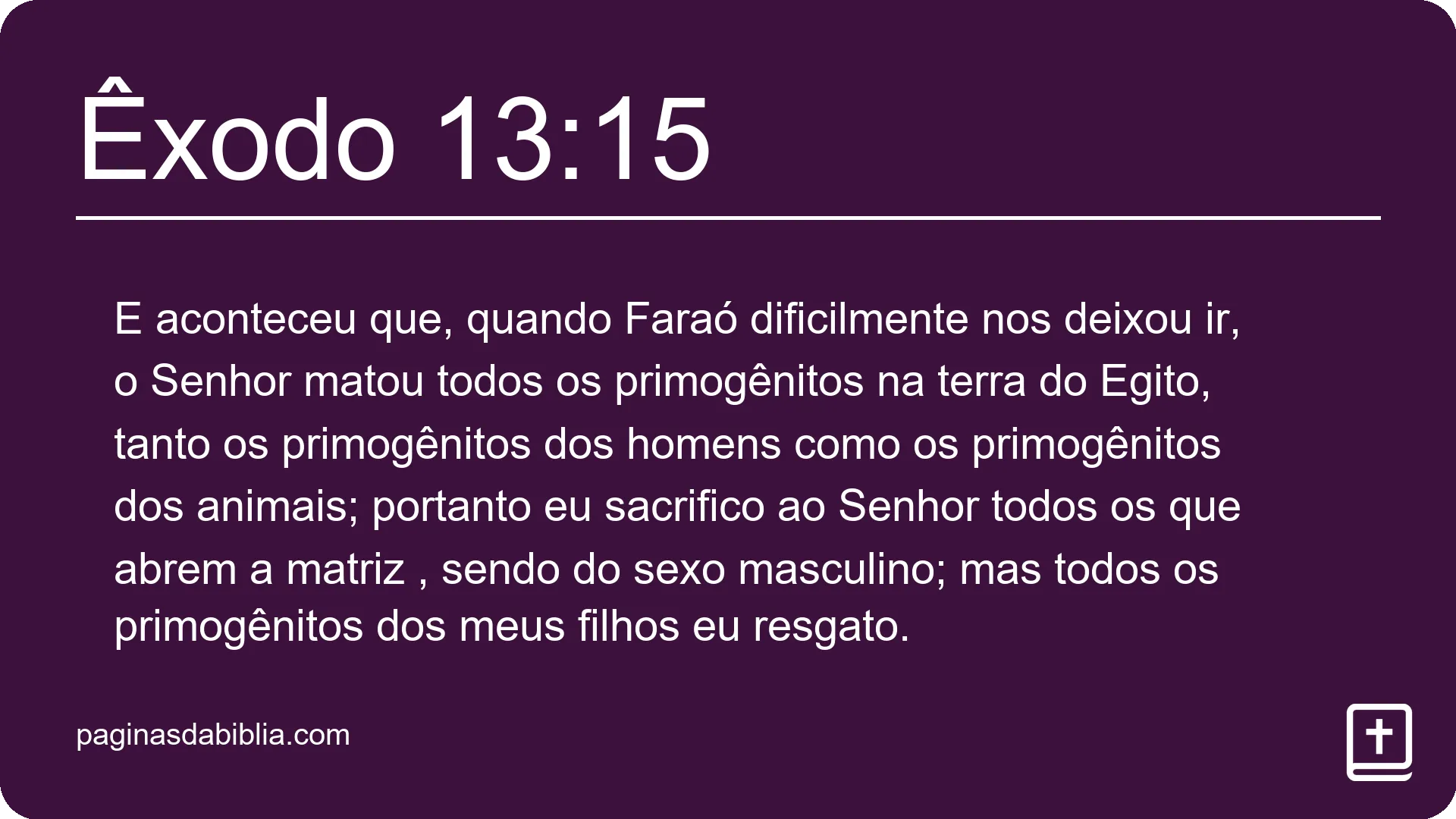 Êxodo 13:15