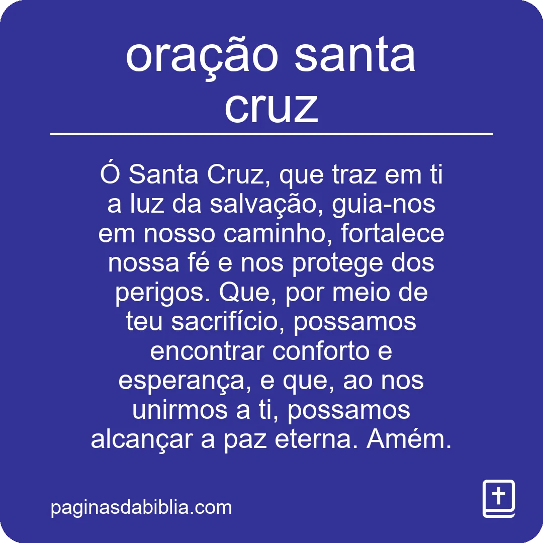 oração santa cruz