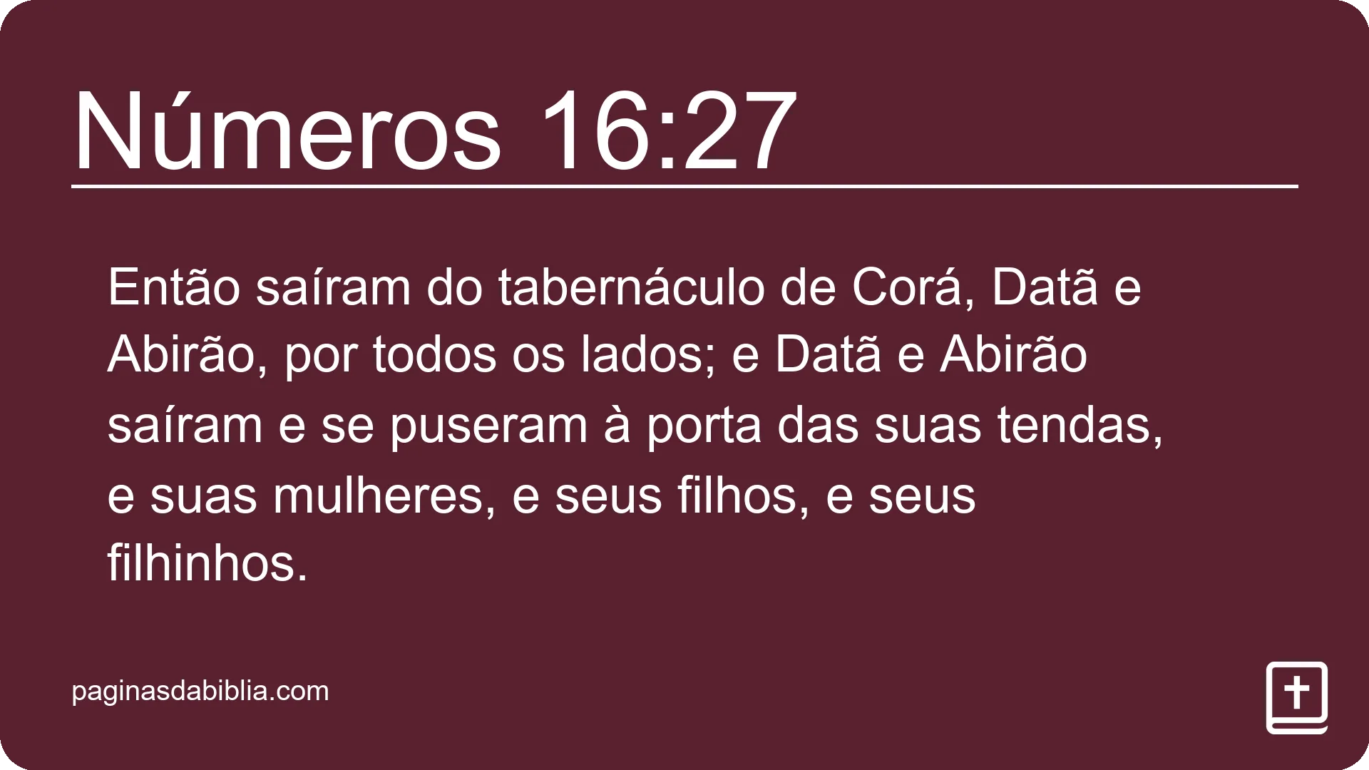 Números 16:27