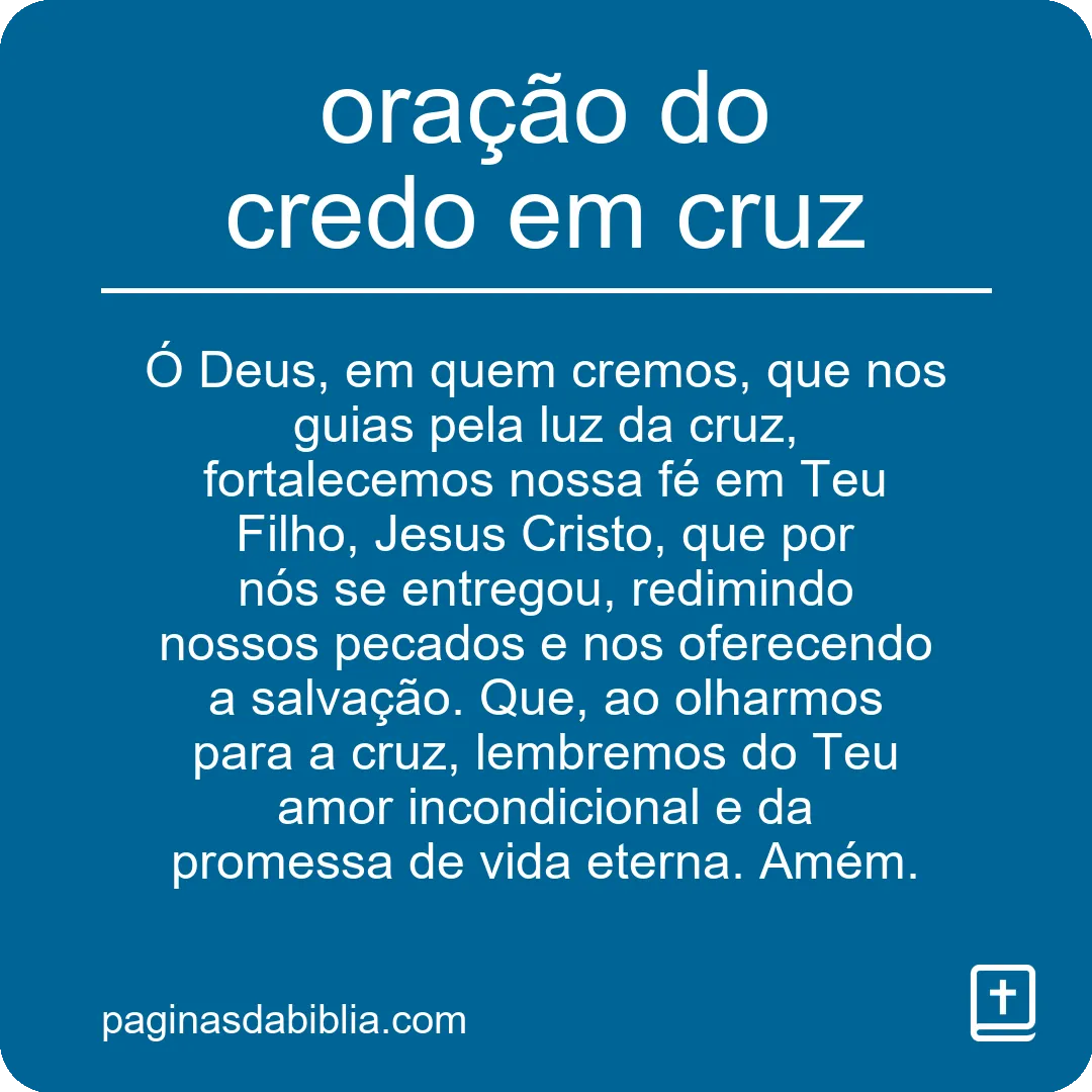 oração do credo em cruz