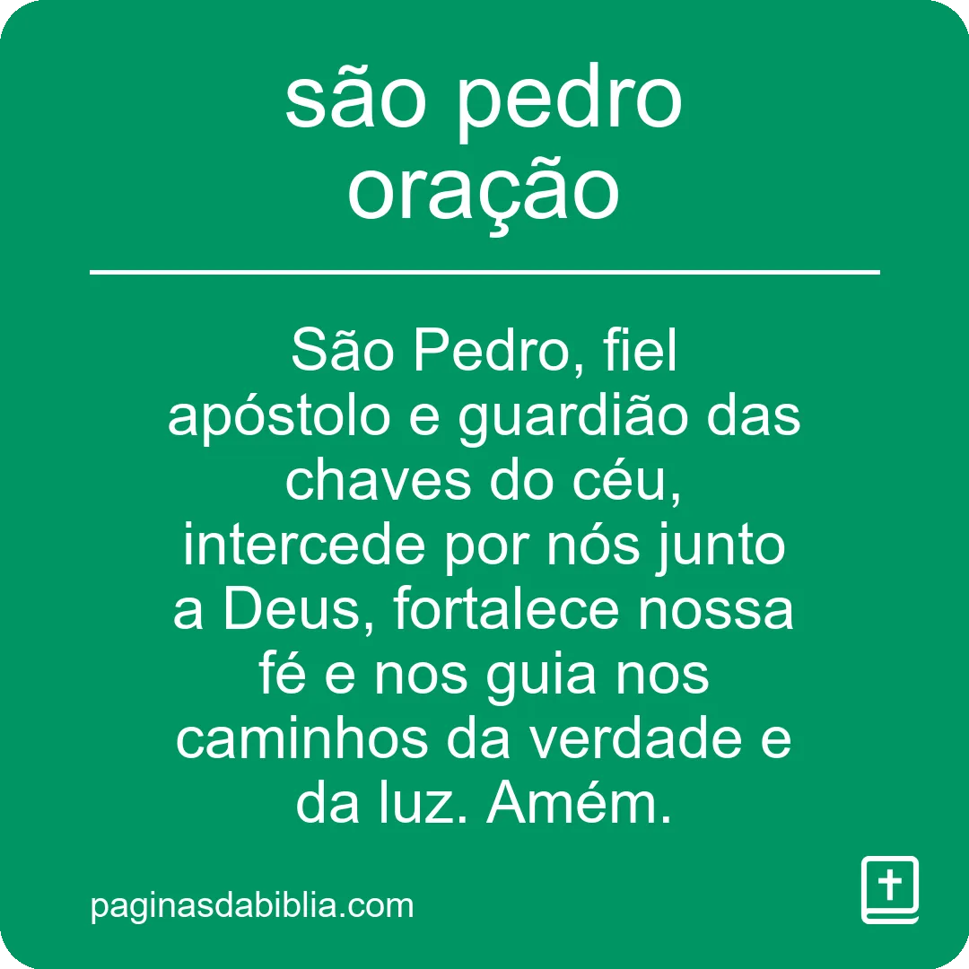 são pedro oração