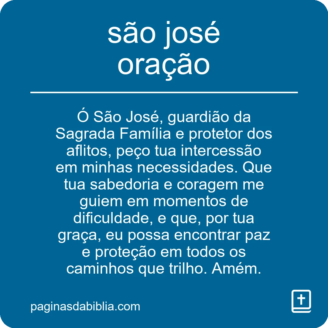 são josé oração