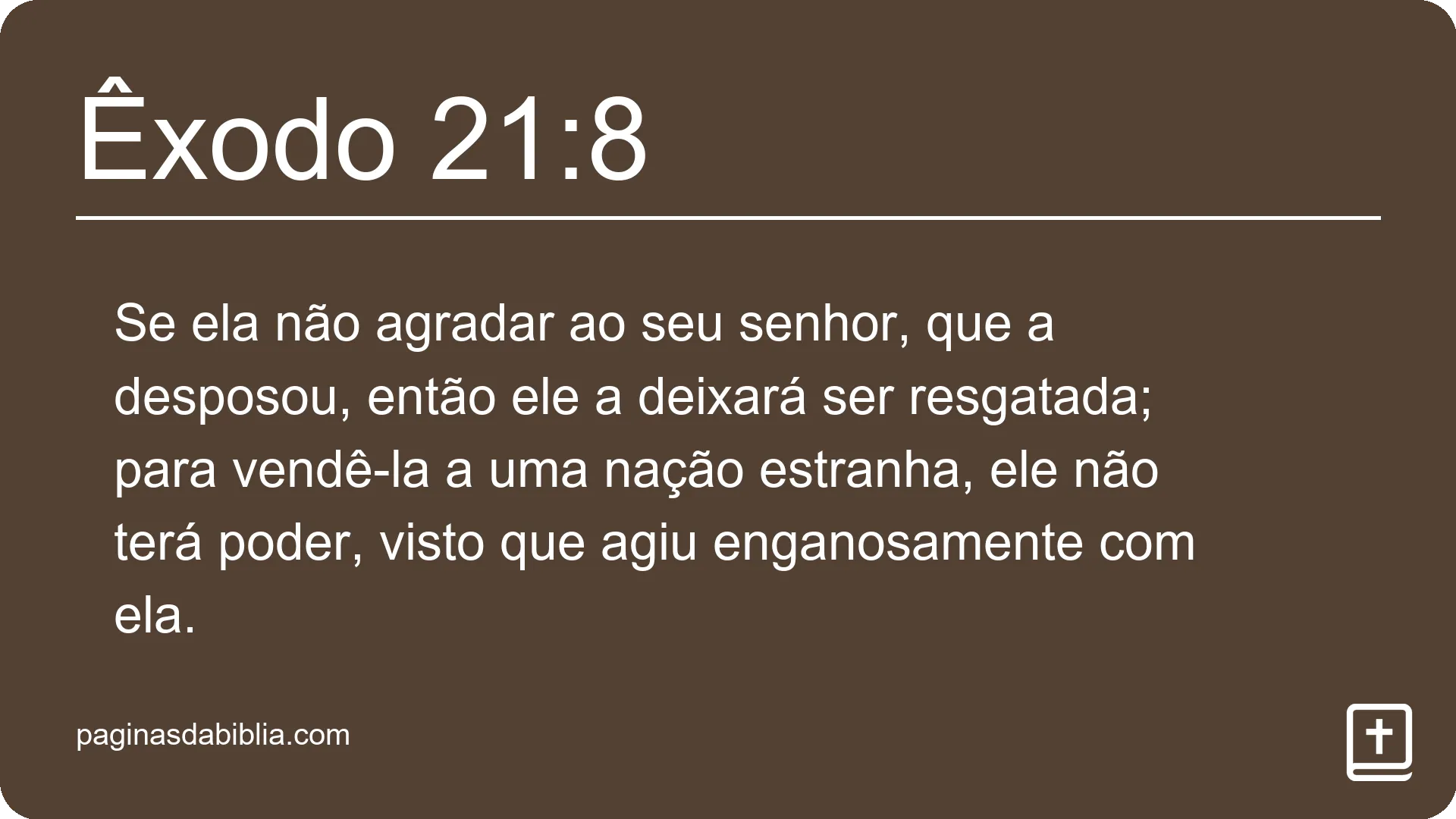 Êxodo 21:8