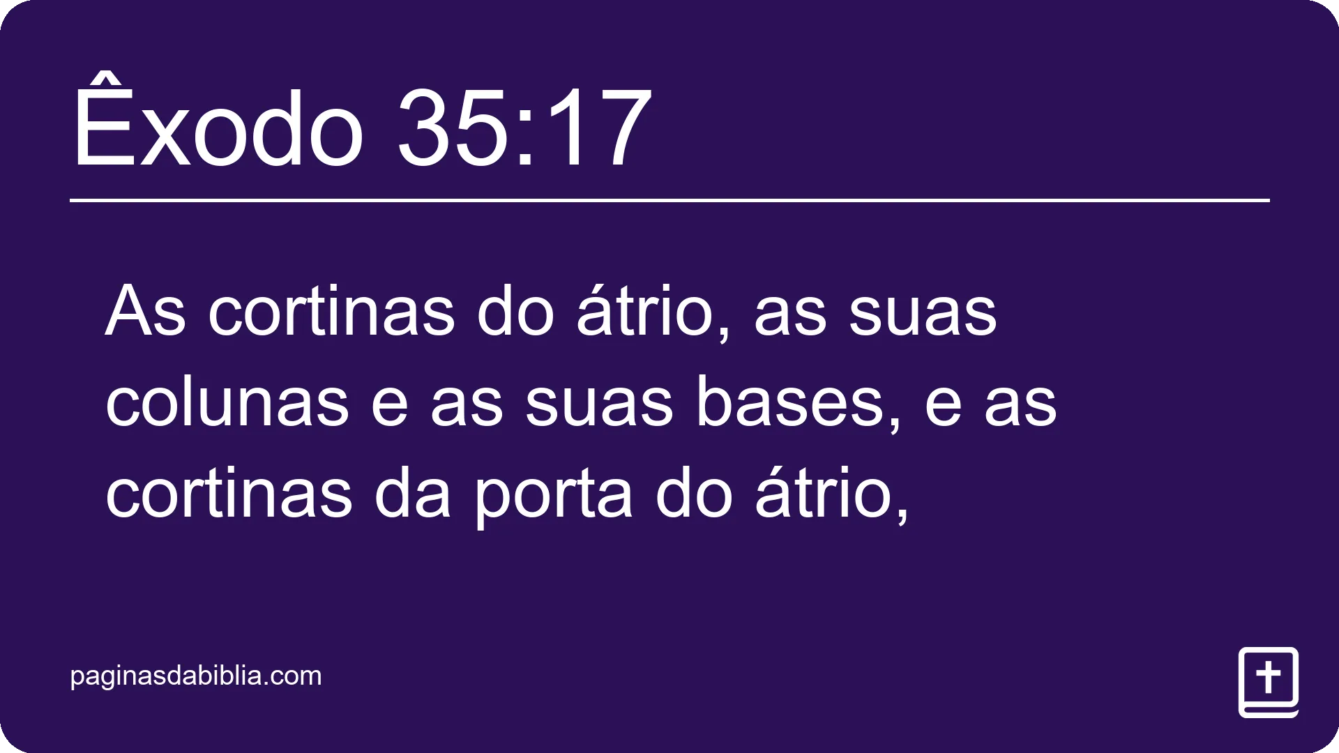 Êxodo 35:17