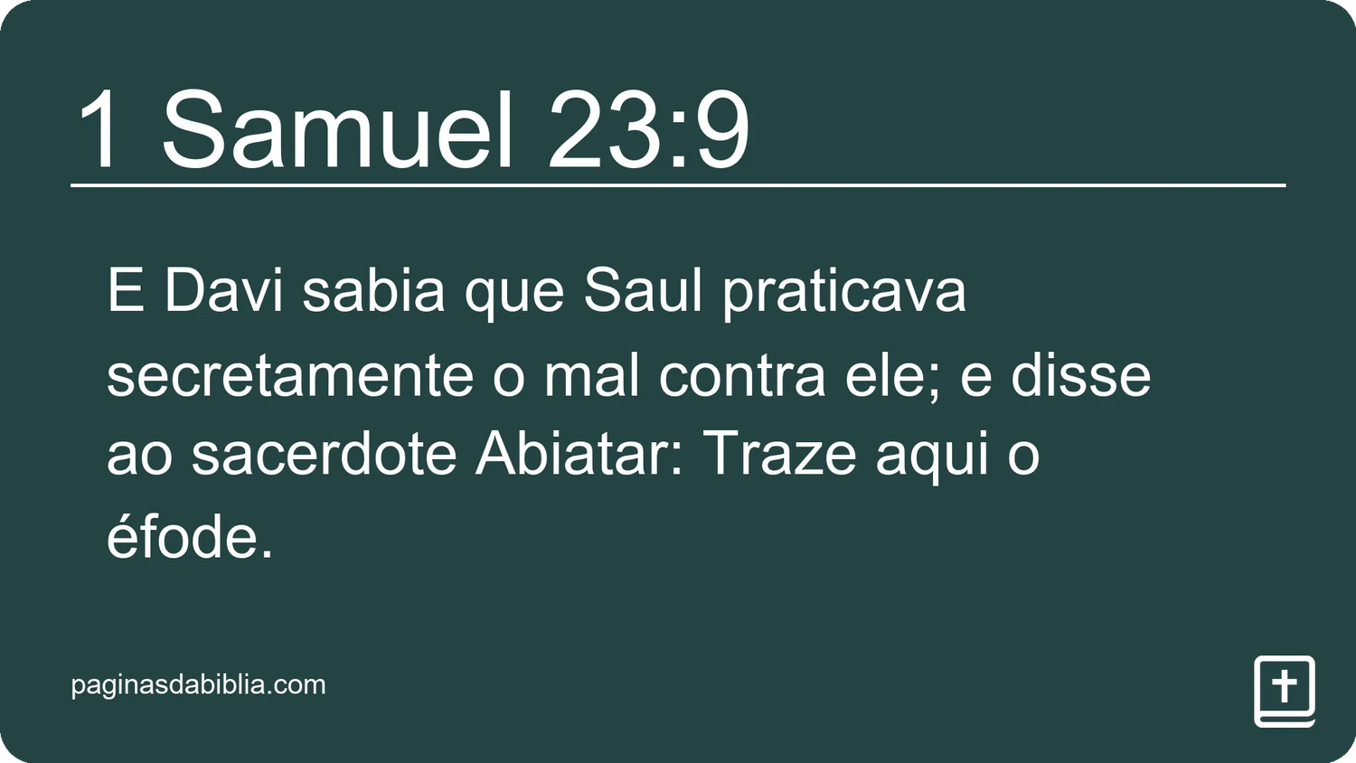 1 Samuel 23:9