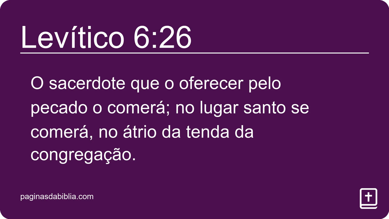 Levítico 6:26