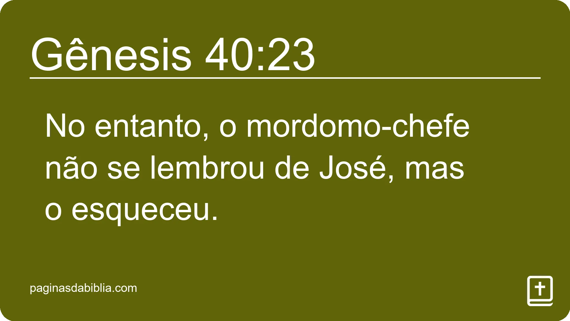 Gênesis 40:23