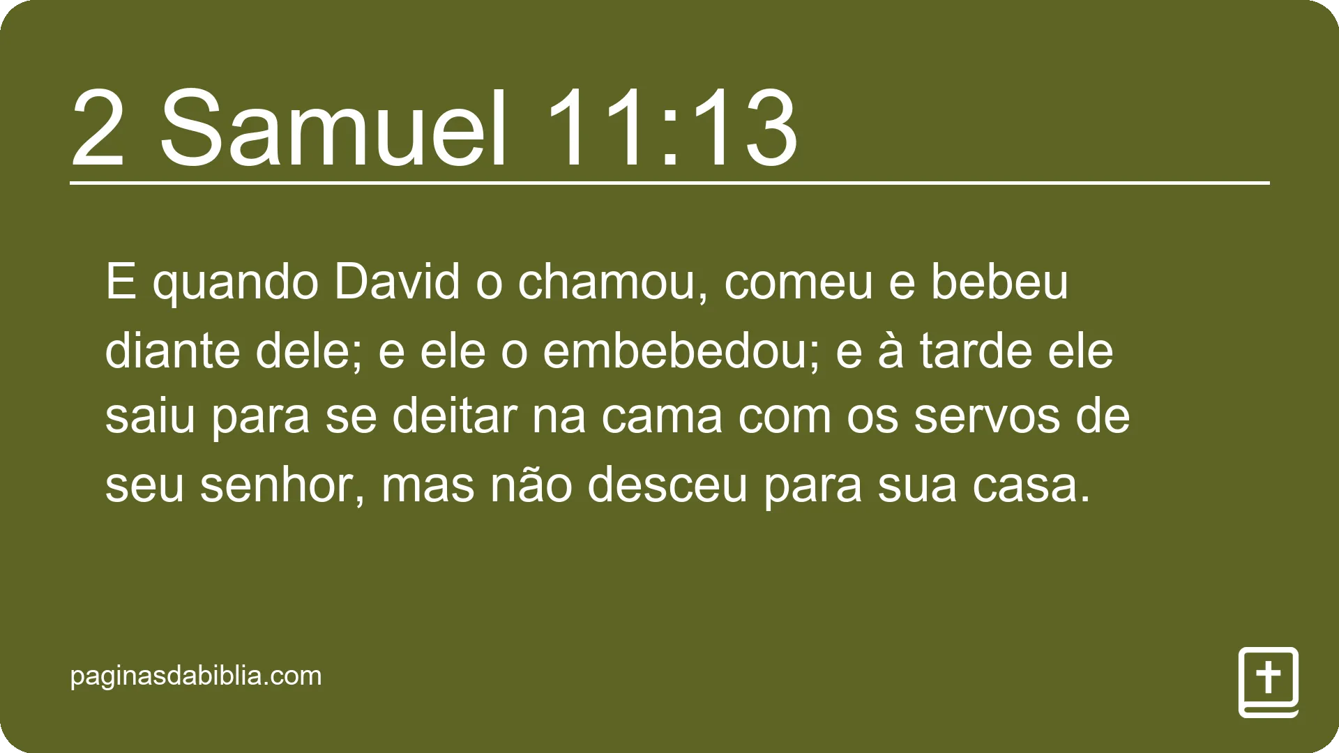 2 Samuel 11:13