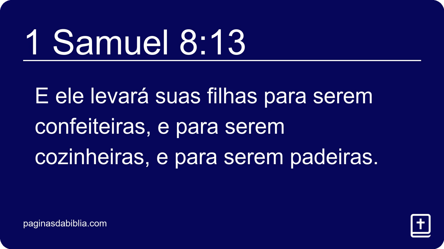 1 Samuel 8:13