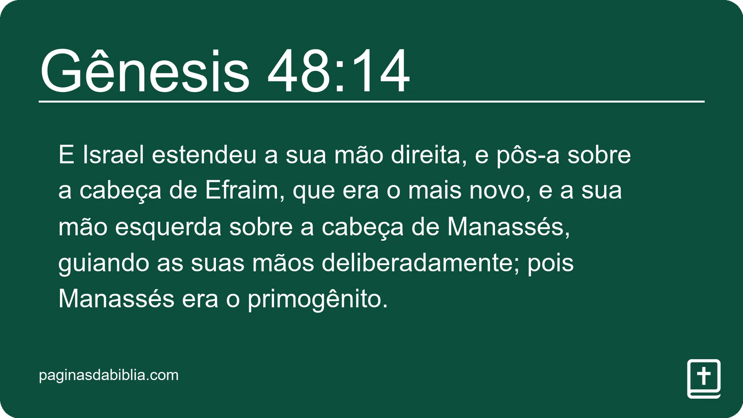 Gênesis 48:14