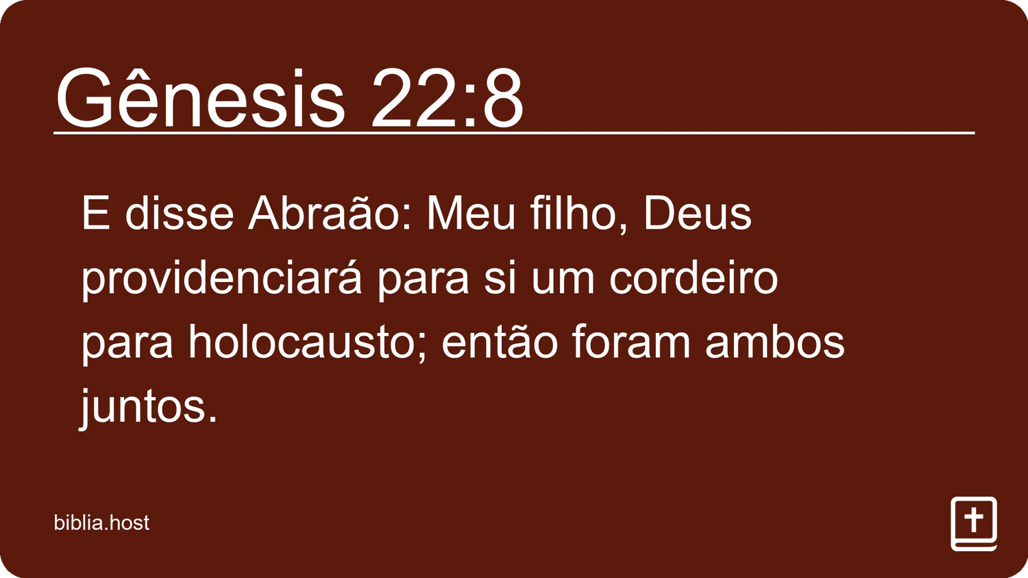 Gênesis 22:8