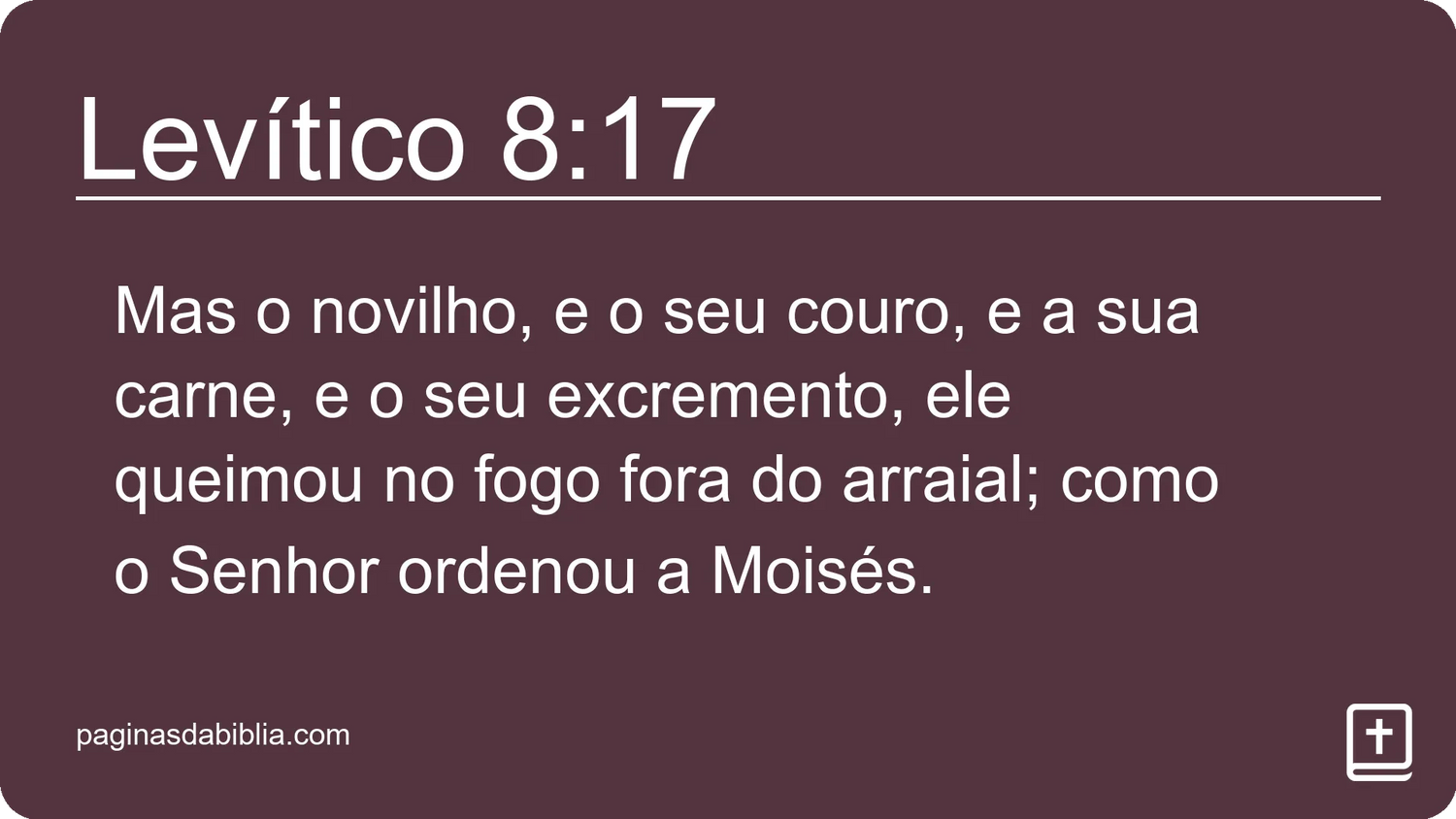 Levítico 8:17