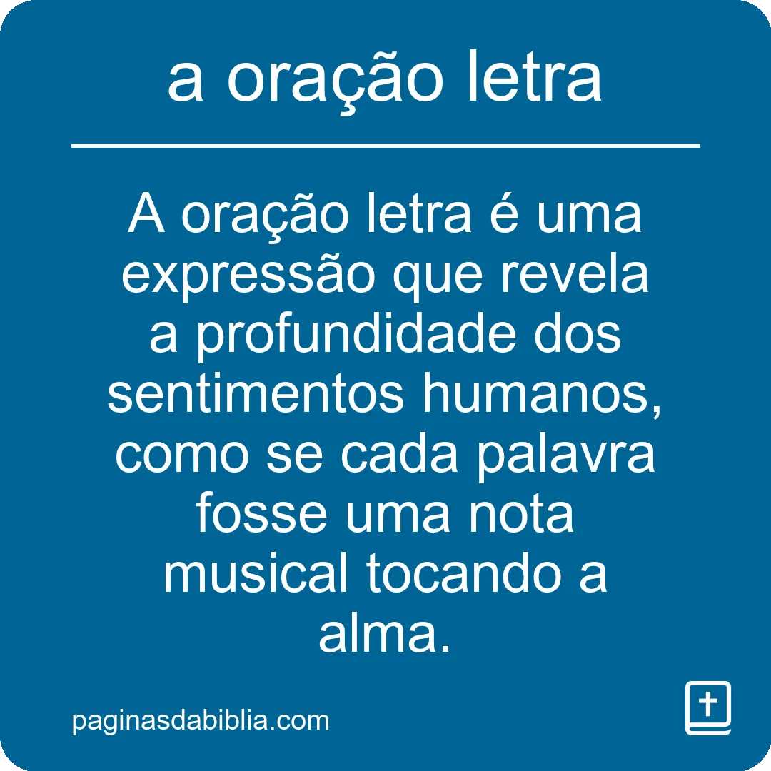 a oração letra