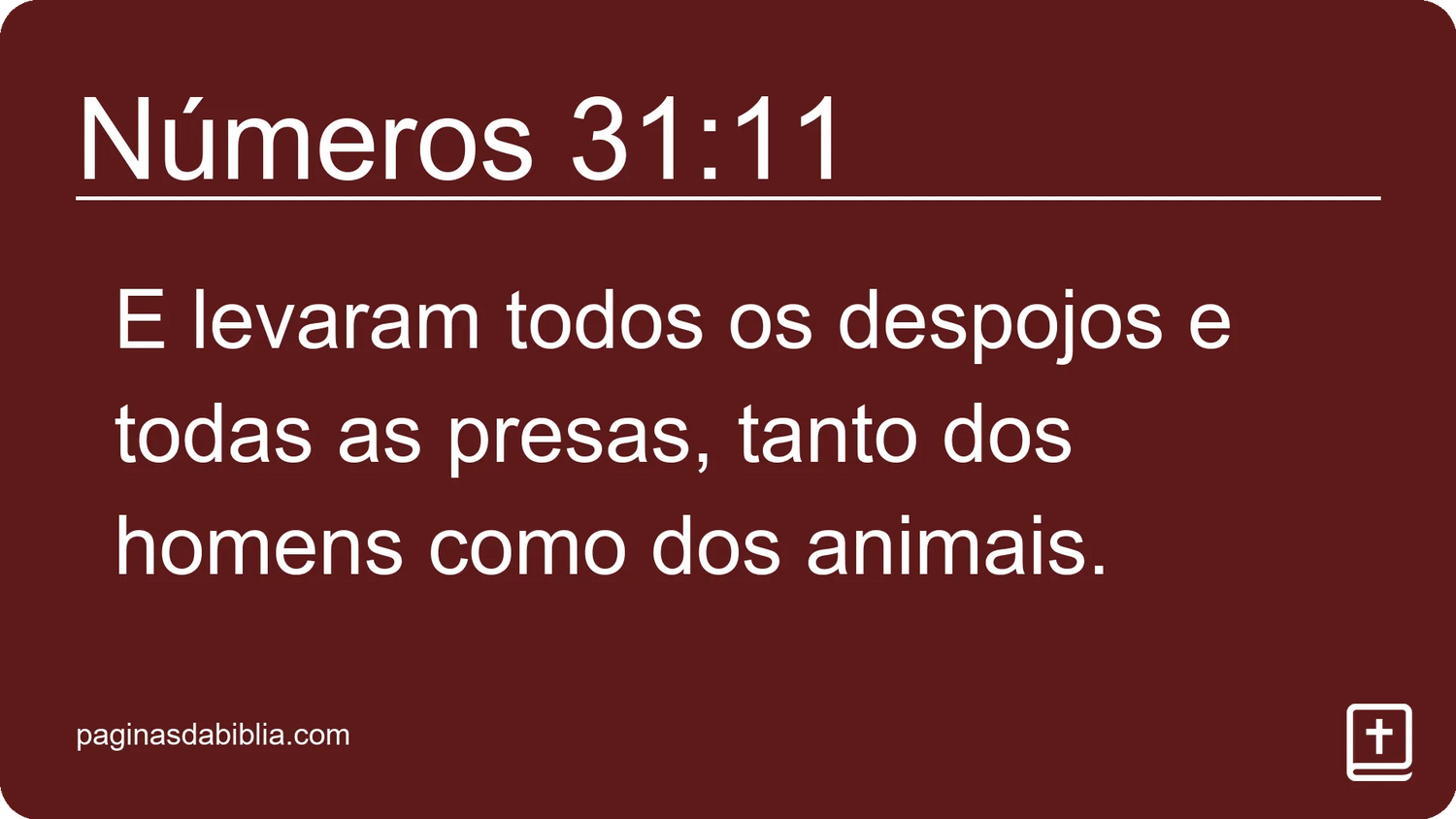 Números 31:11