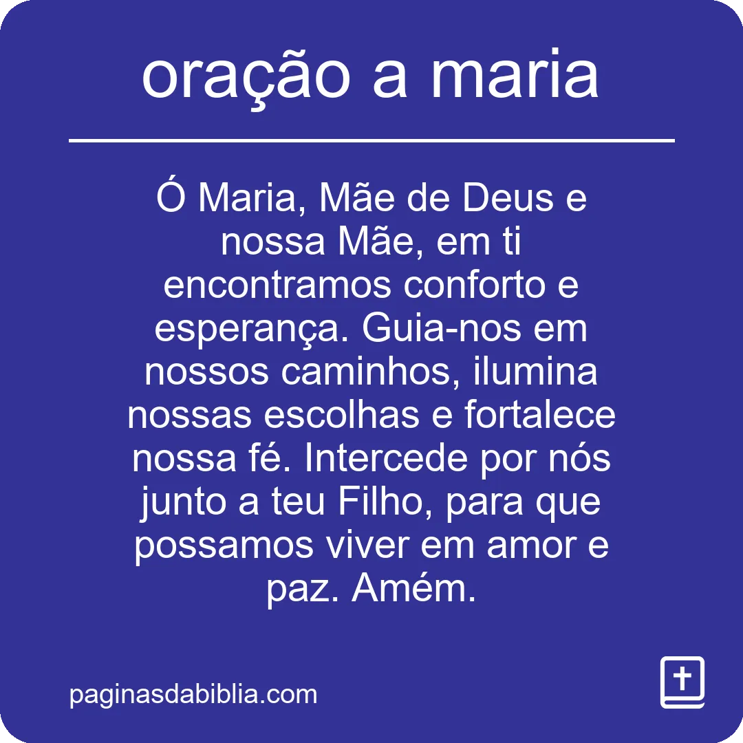 oração a maria