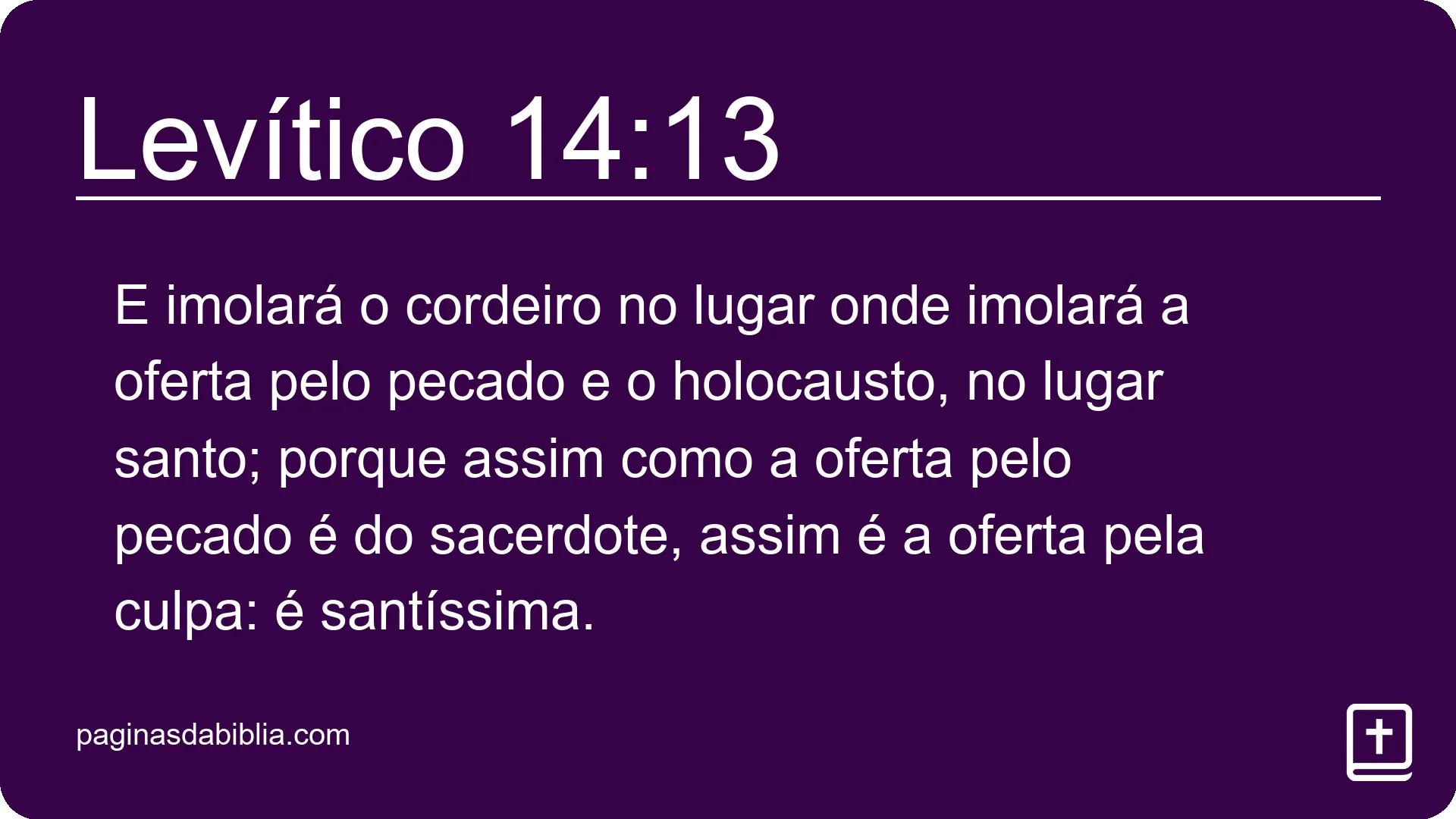 Levítico 14:13