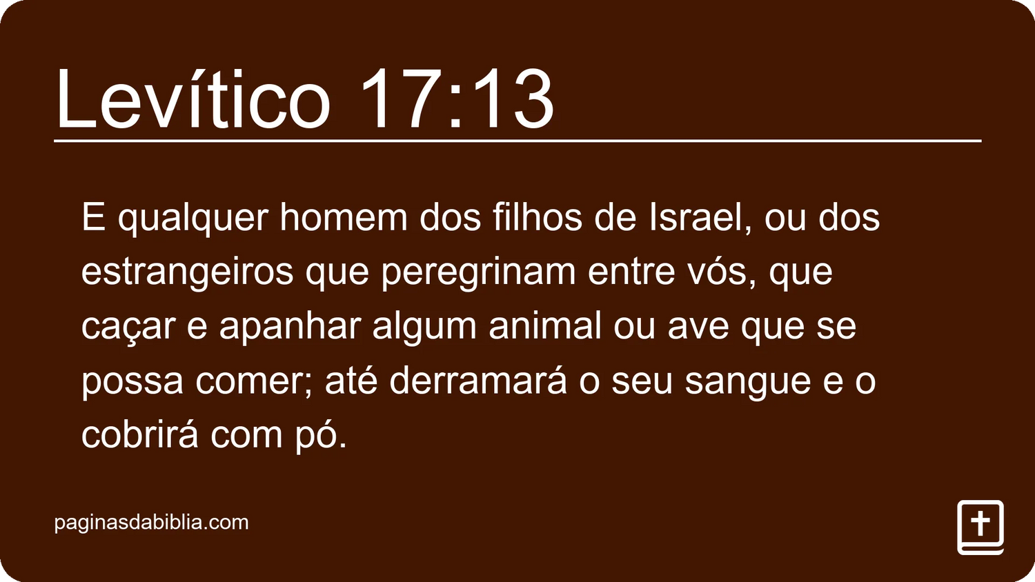 Levítico 17:13