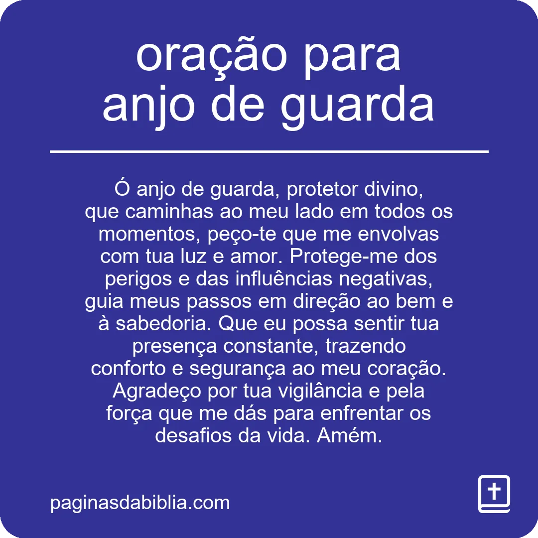 oração para anjo de guarda