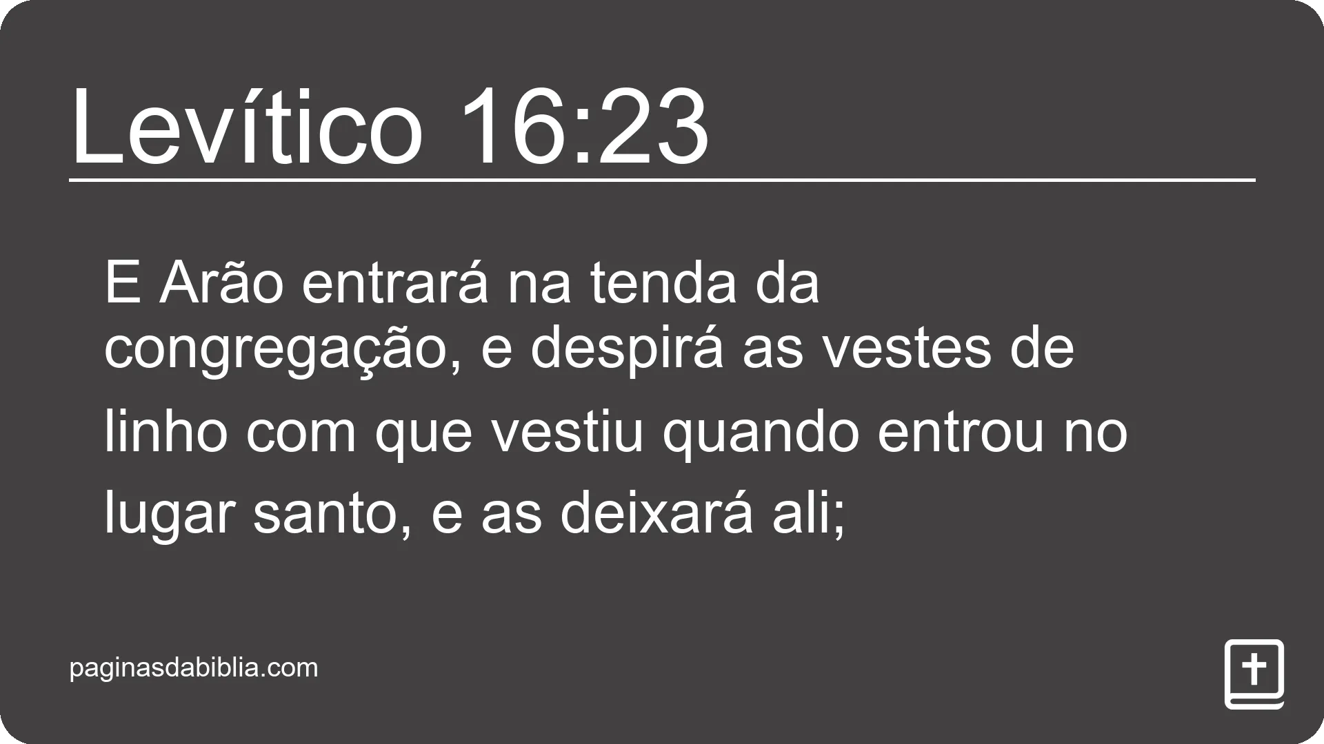 Levítico 16:23