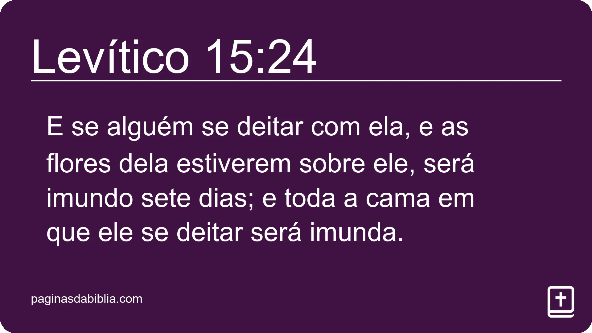 Levítico 15:24