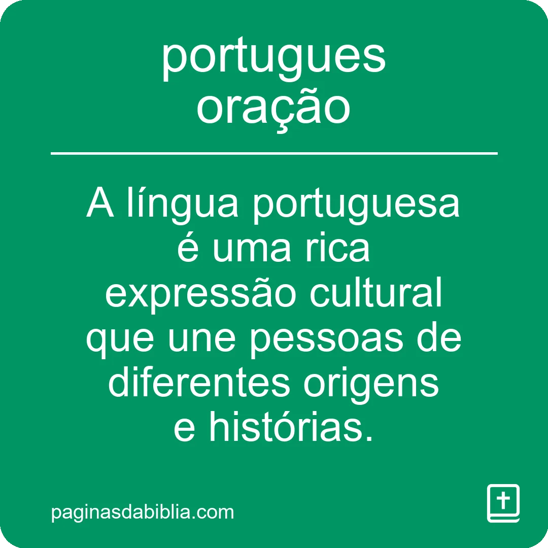 portugues oração