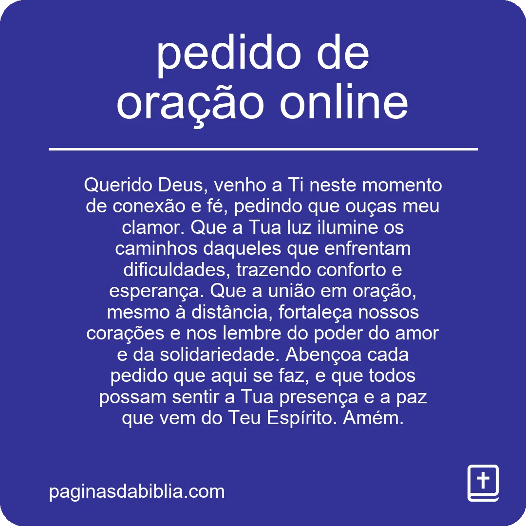 pedido de oração online