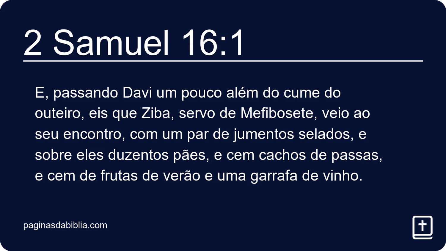 2 Samuel 16:1