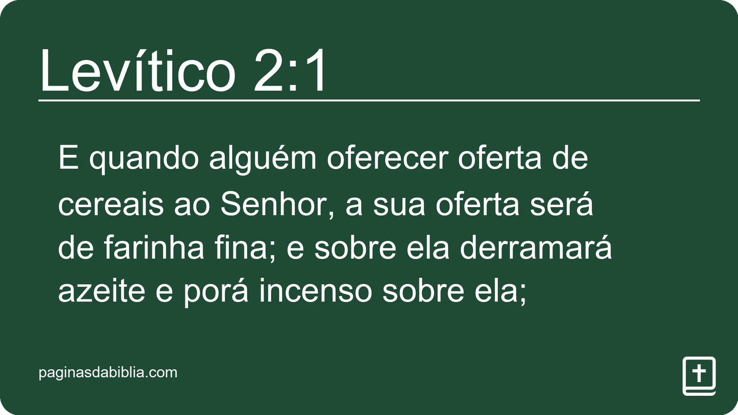 Levítico 2:1