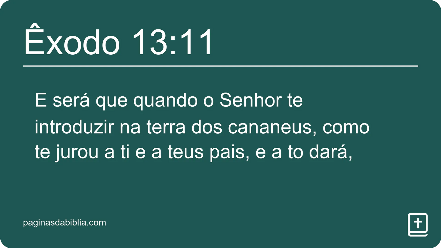 Êxodo 13:11