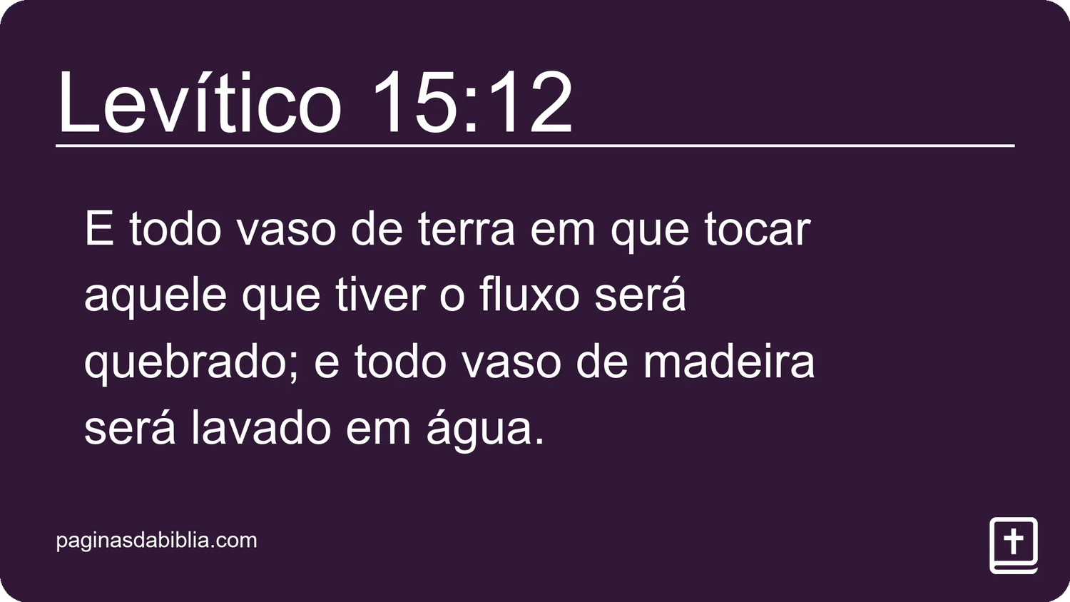 Levítico 15:12