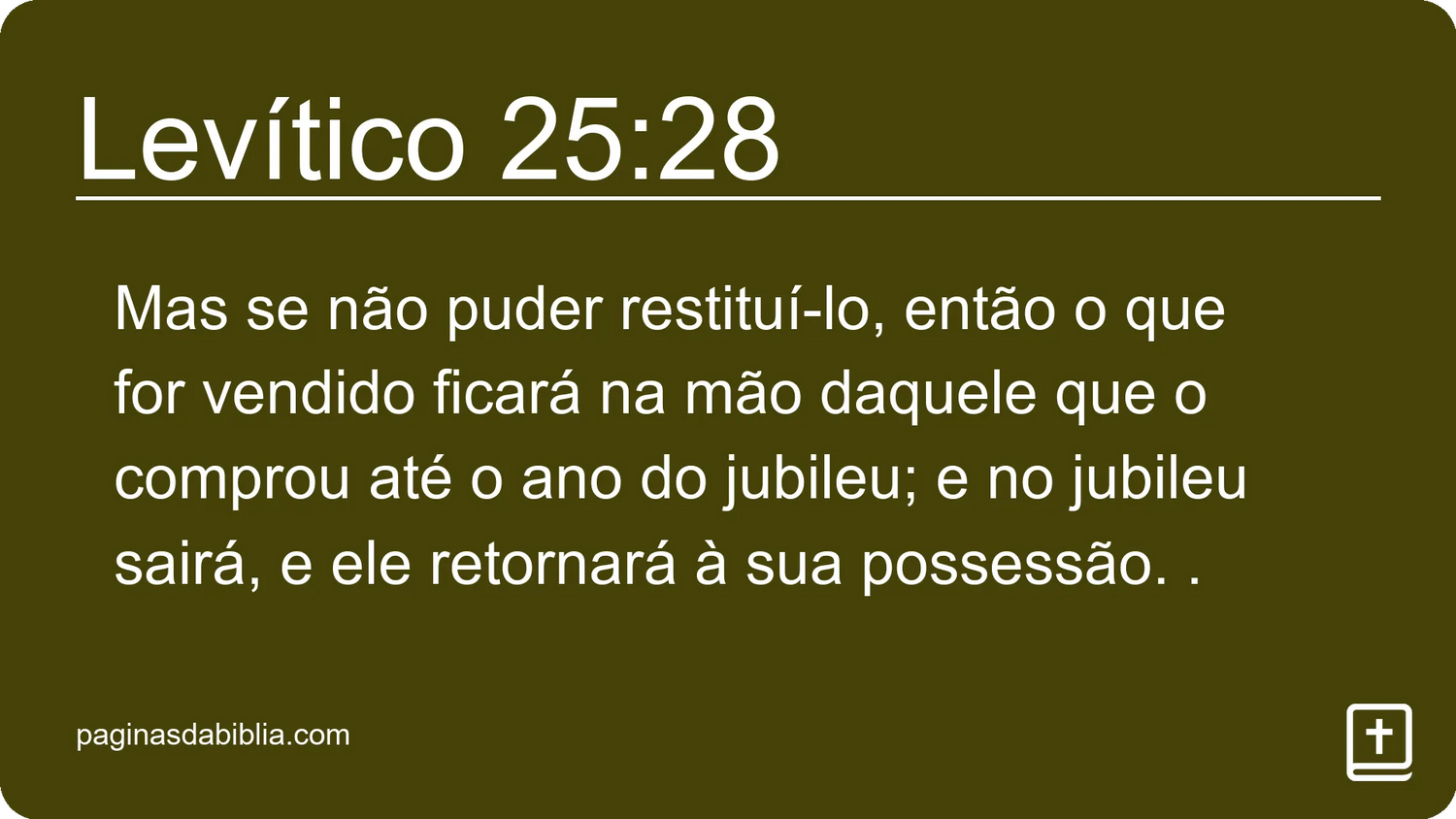 Levítico 25:28