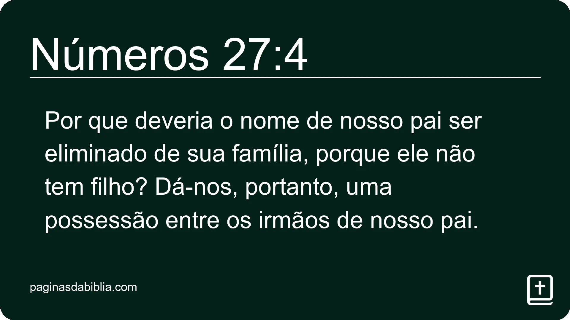 Números 27:4