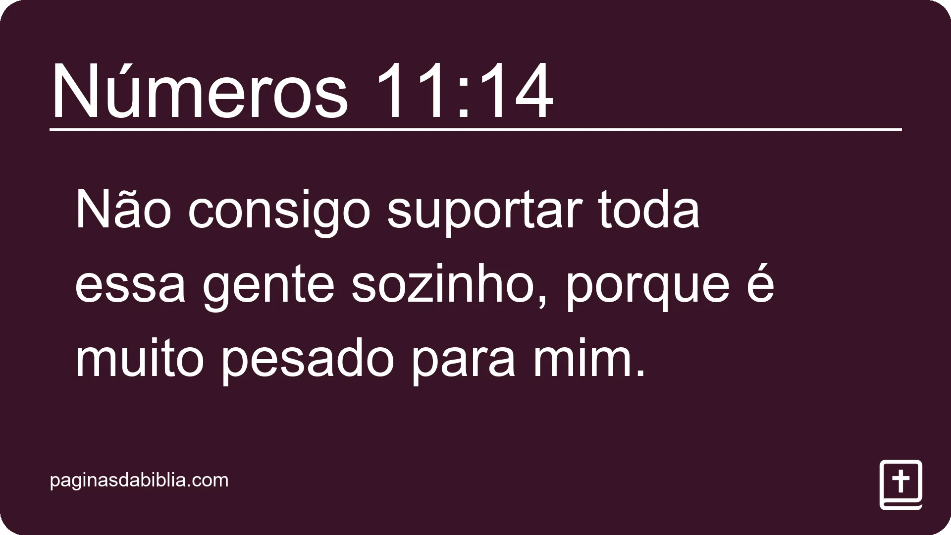 Números 11:14