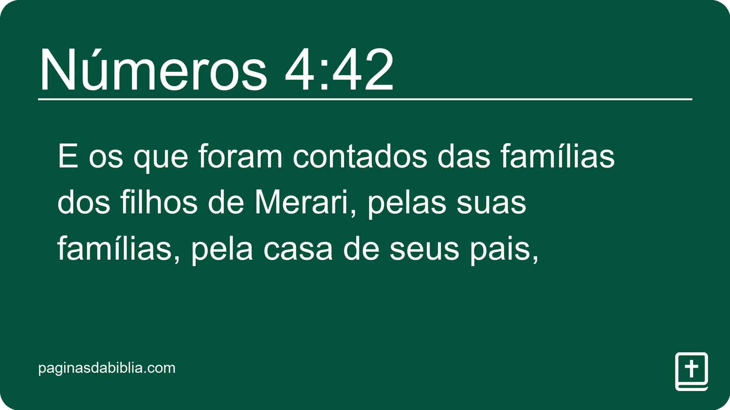 Números 4:42