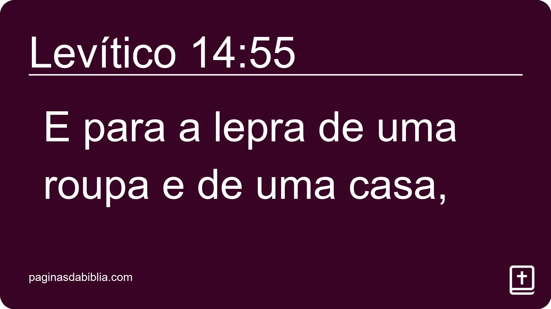 Levítico 14:55