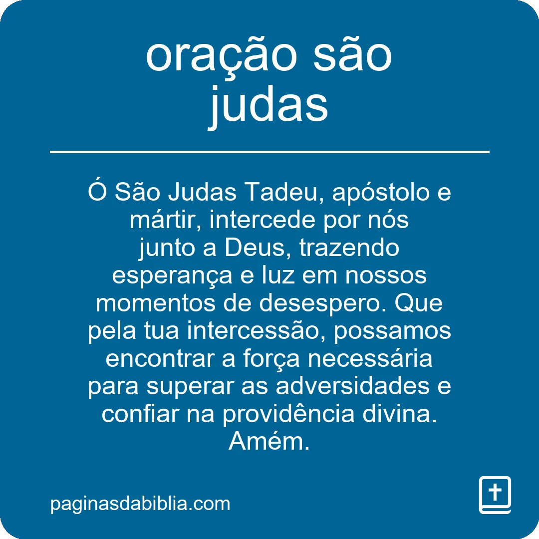 oração são judas