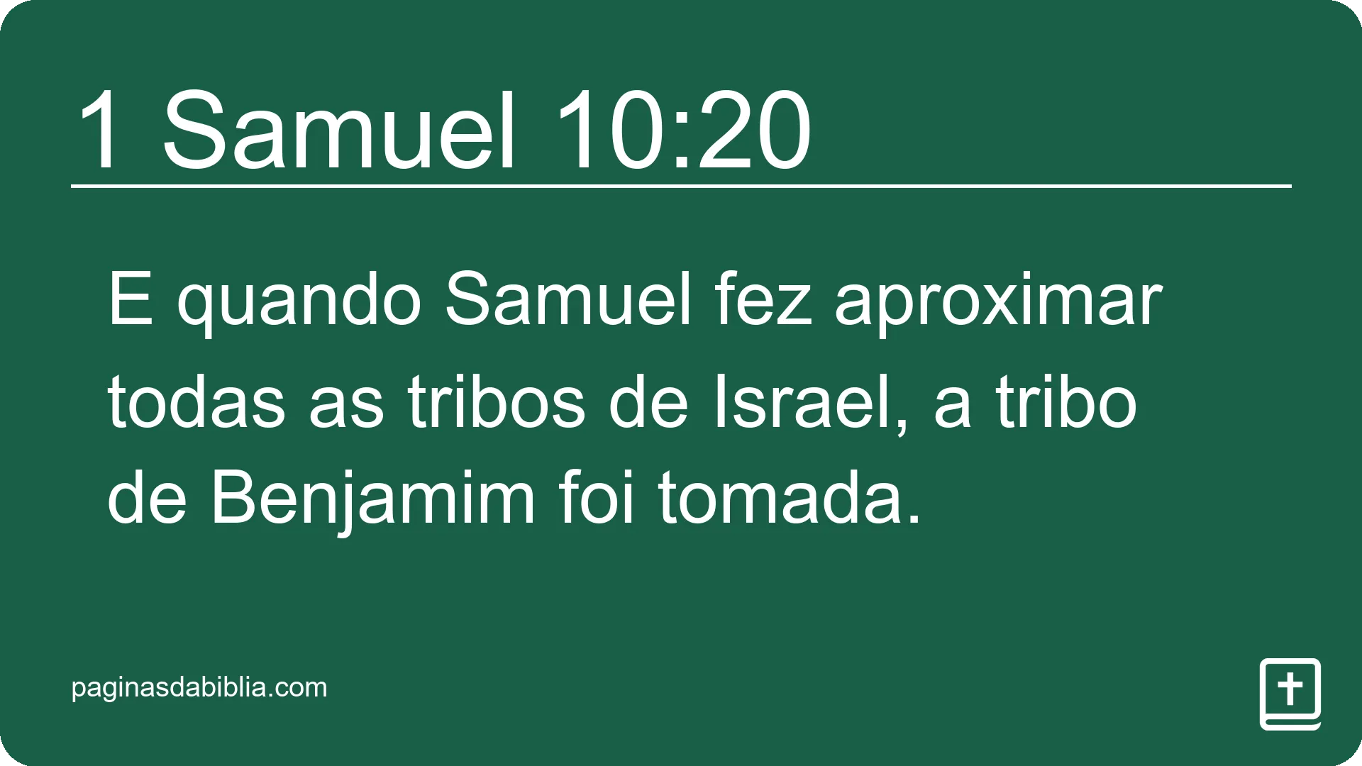 1 Samuel 10:20