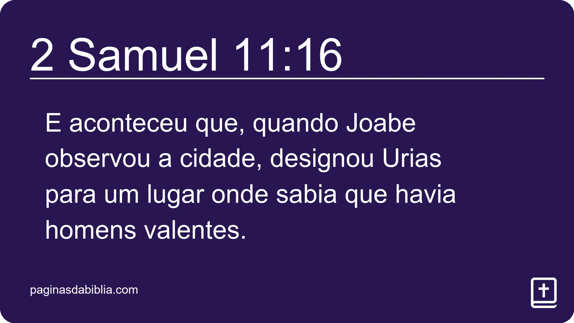 2 Samuel 11:16