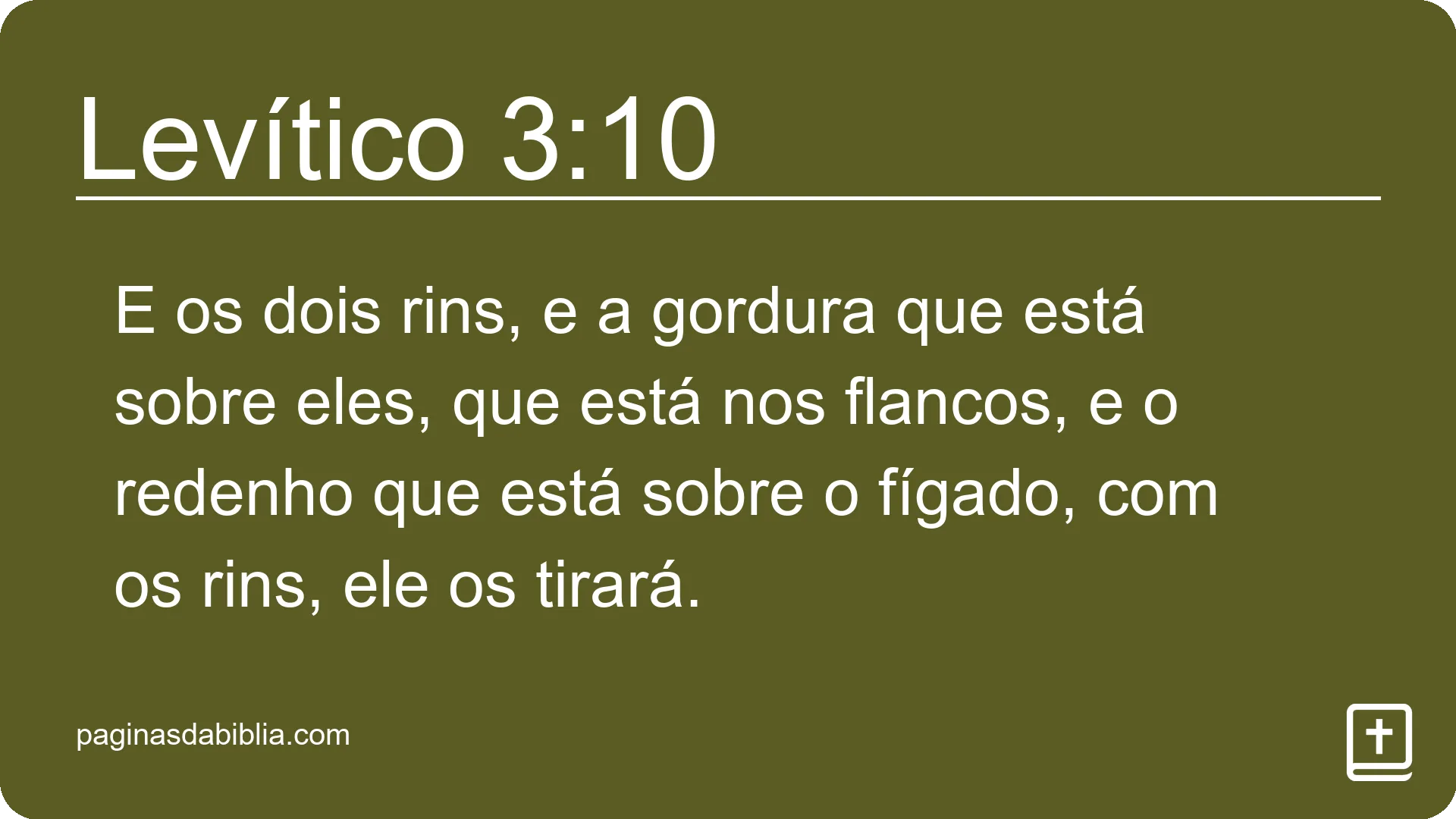 Levítico 3:10