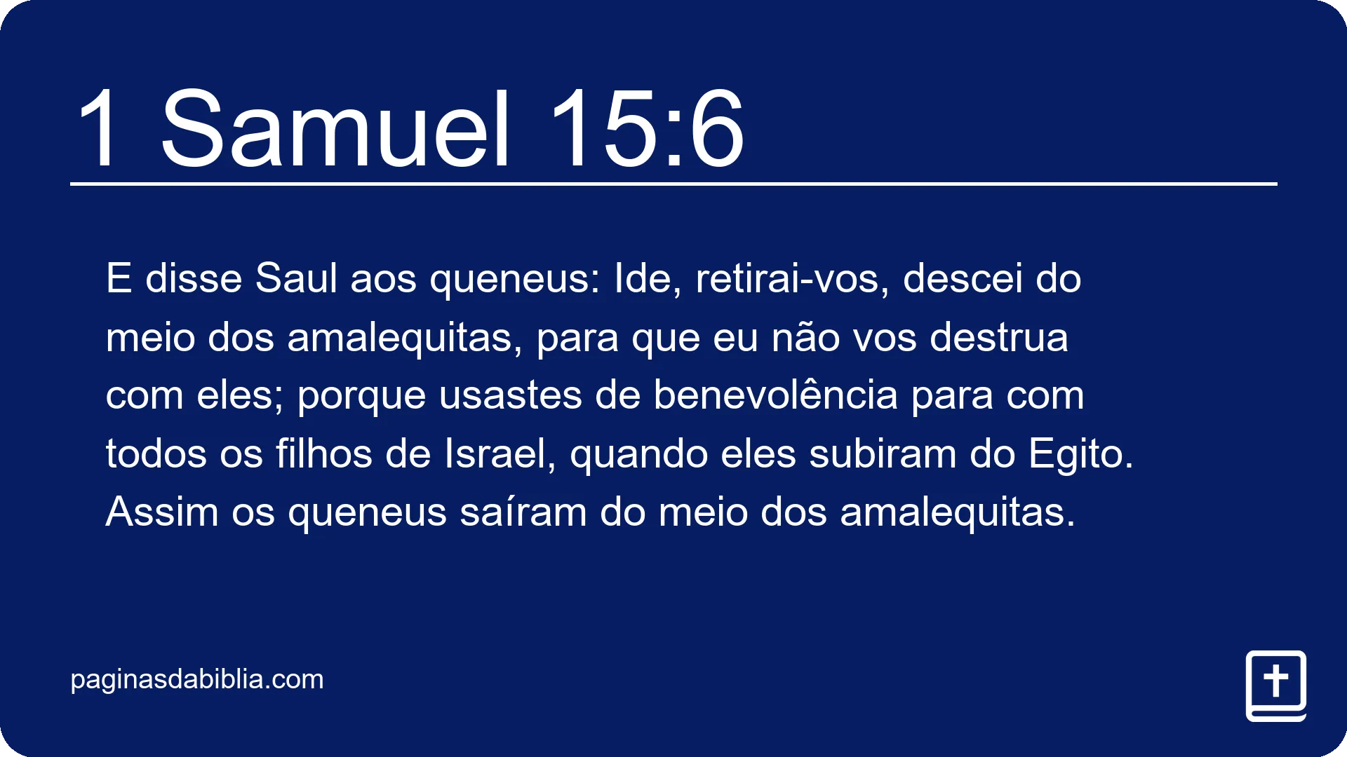 1 Samuel 15:6