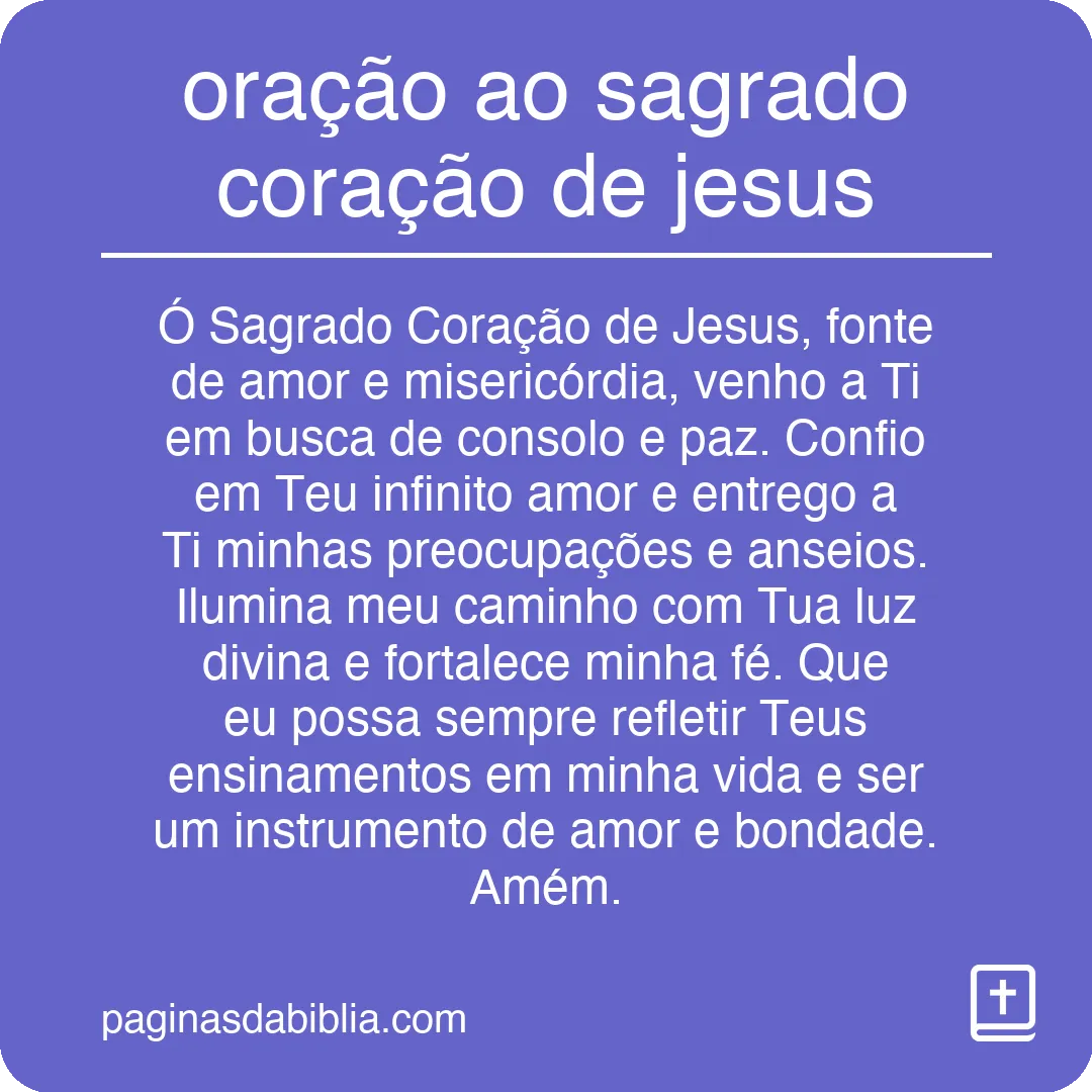 oração ao sagrado coração de jesus