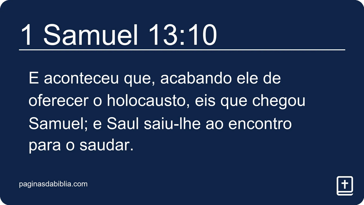 1 Samuel 13:10