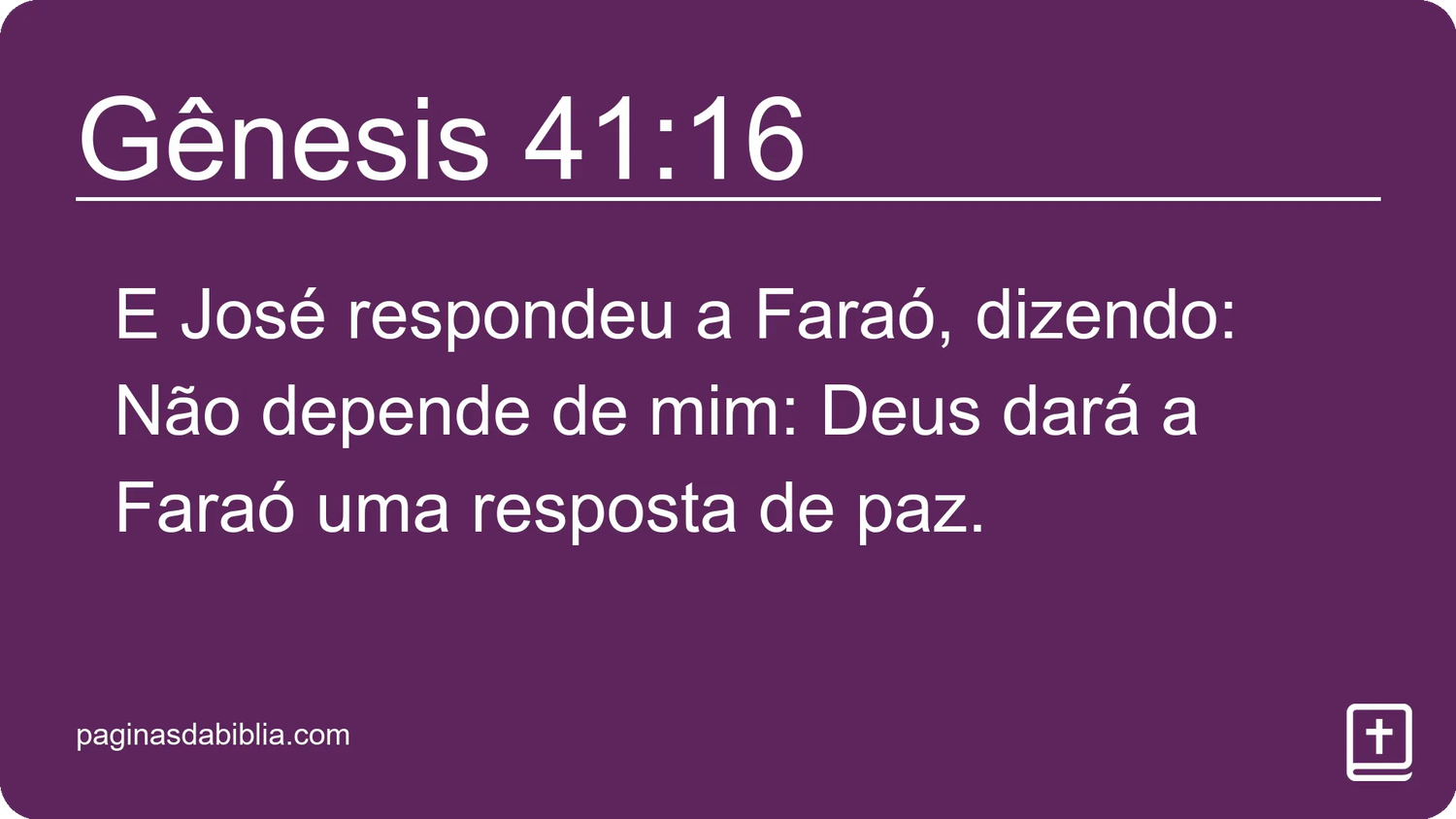 Gênesis 41:16