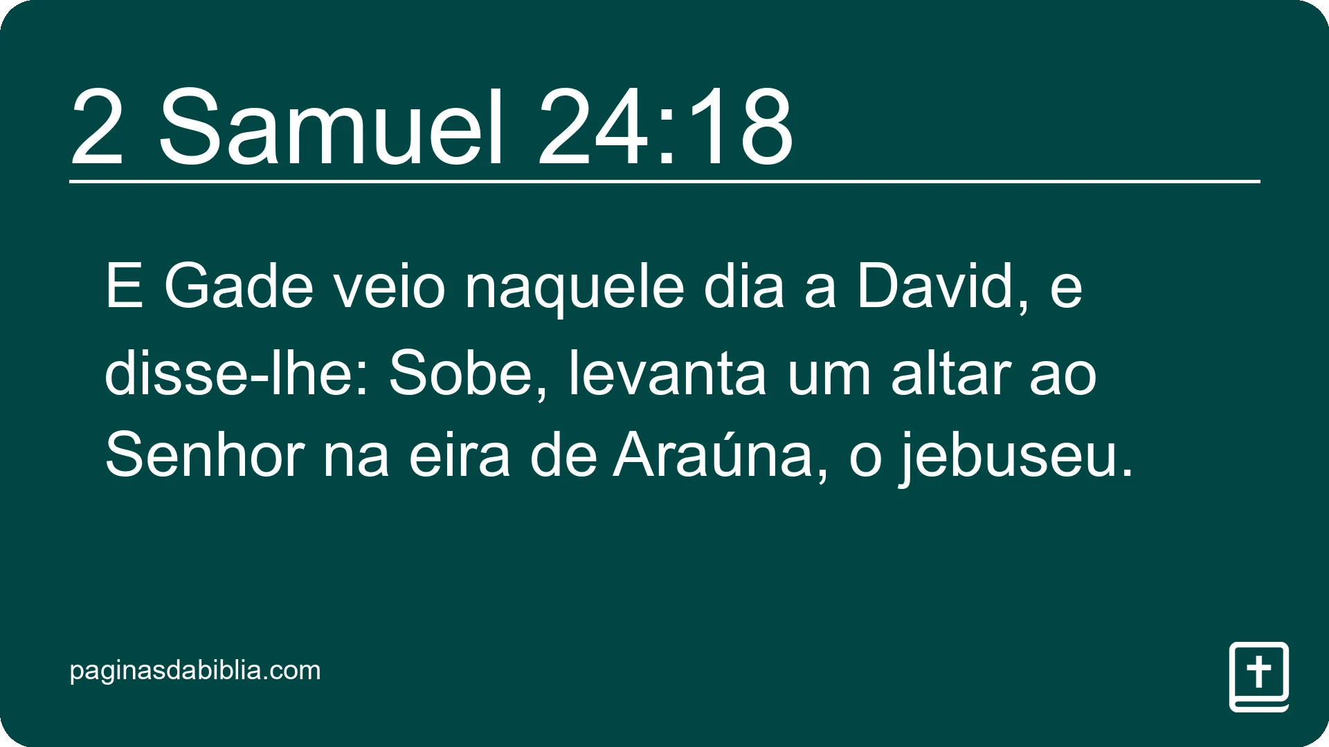 2 Samuel 24:18