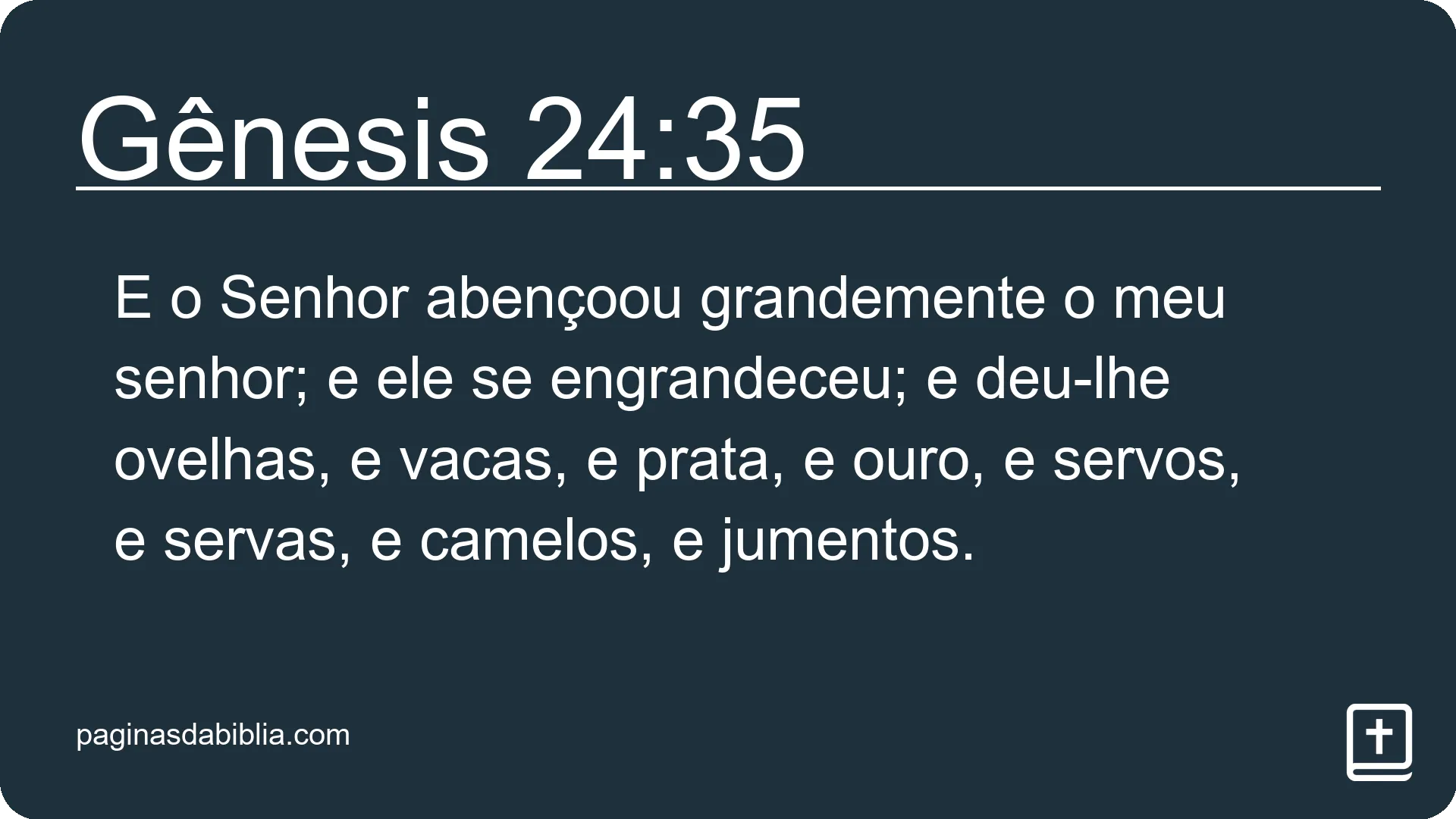 Gênesis 24:35