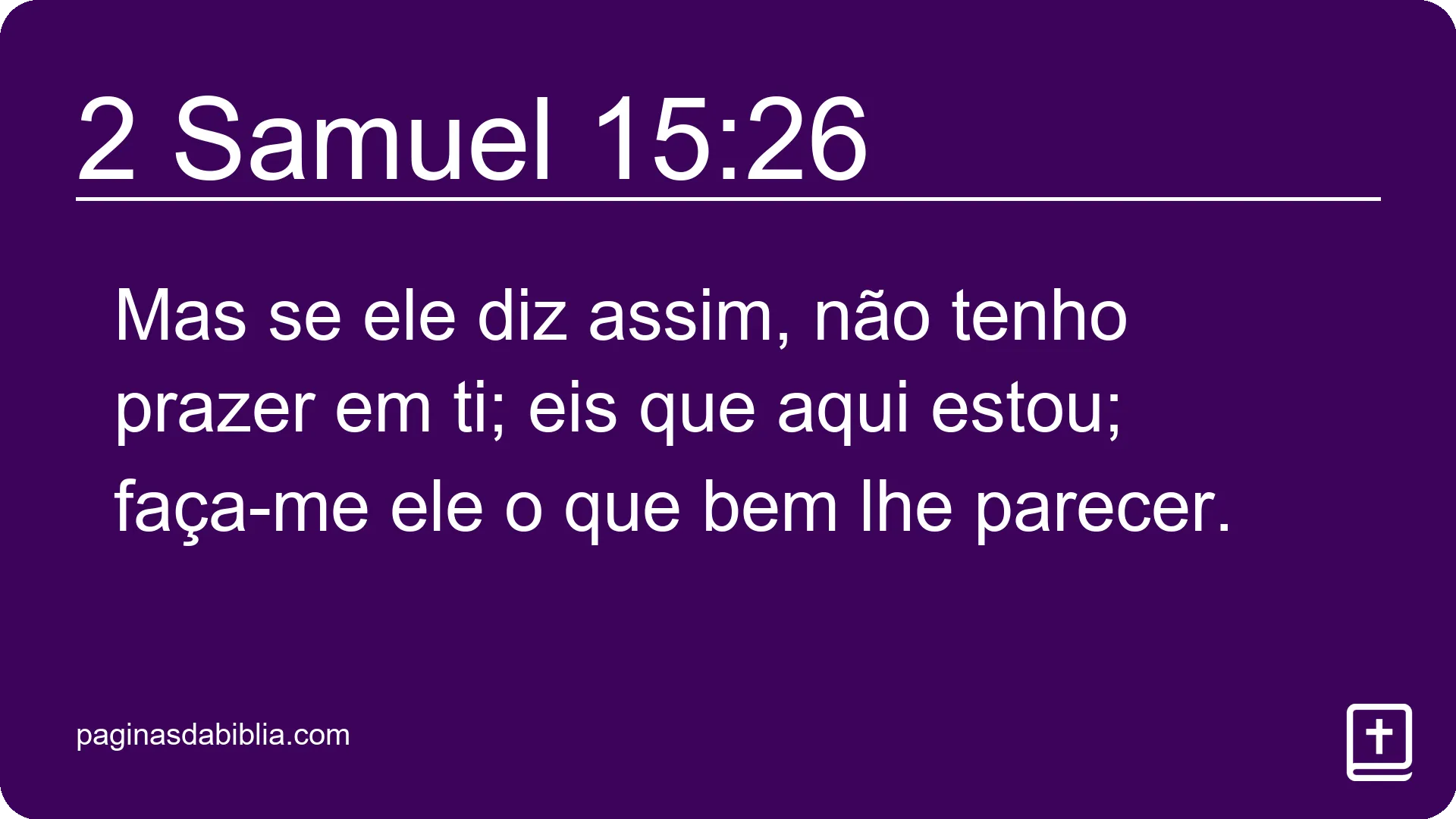 2 Samuel 15:26