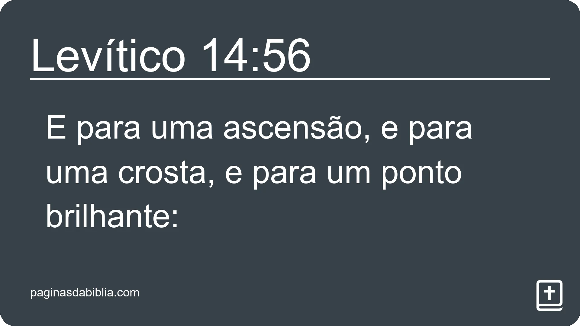 Levítico 14:56