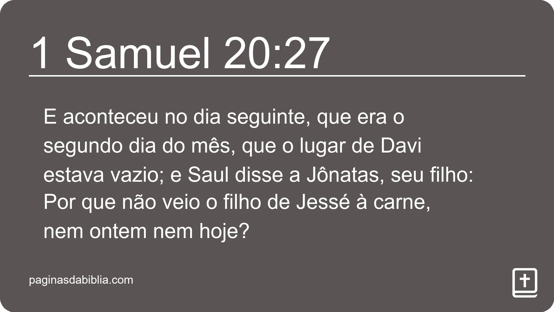 1 Samuel 20:27