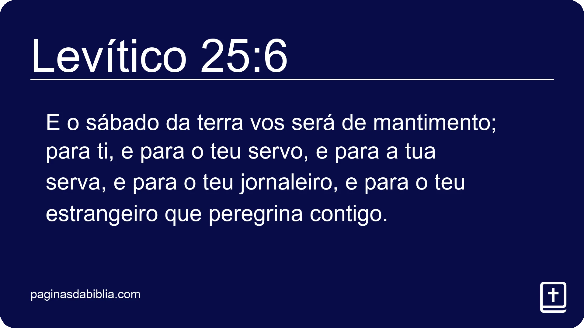 Levítico 25:6