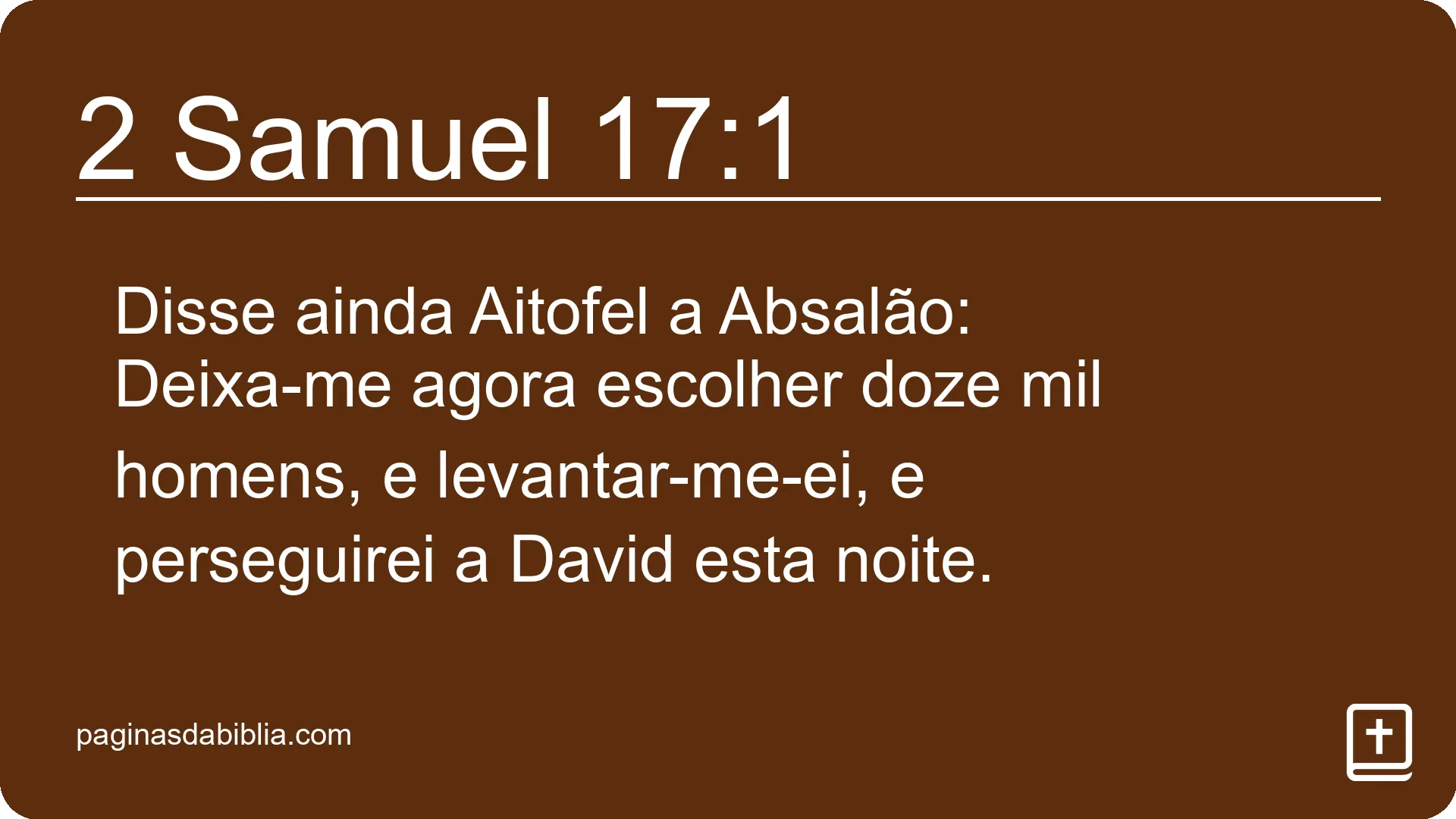 2 Samuel 17:1